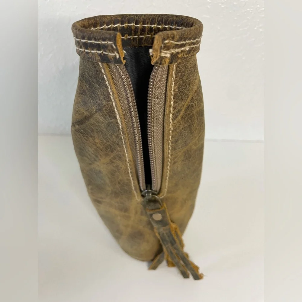 Myra Bag Beer Bottle Holder Leather - Picture 4 of 10